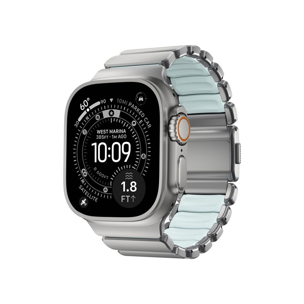 Nomad-Stratos-Band-FKM-reminek-Apple-Watch-45-46-49mm-Natural-Titanium-Icy-Blue