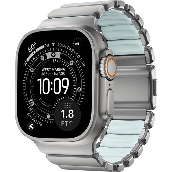 Nomad-Stratos-Band-FKM-reminek-Apple-Watch-45-46-49mm-Natural-Titanium-Icy-Blue