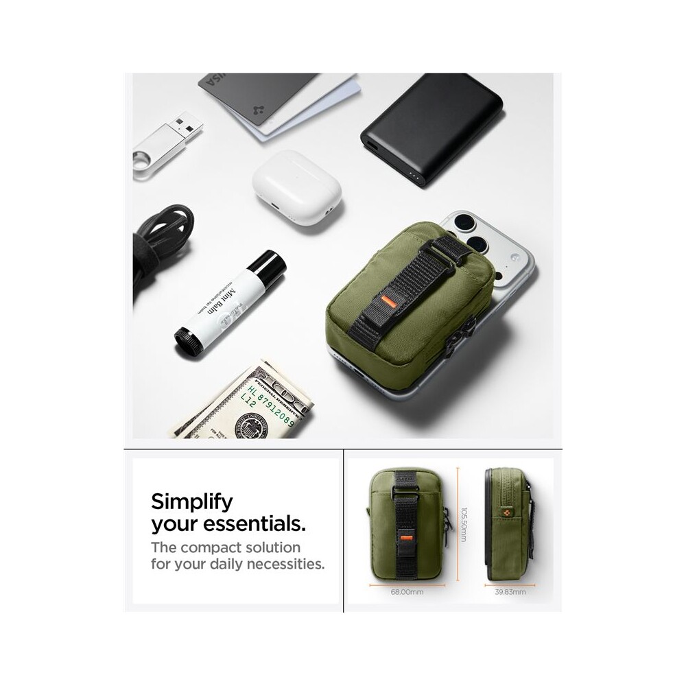 Spigen-Portable-Organizer-Pouch-TintapZip-MagSafe-organizer-olivove-zeleny