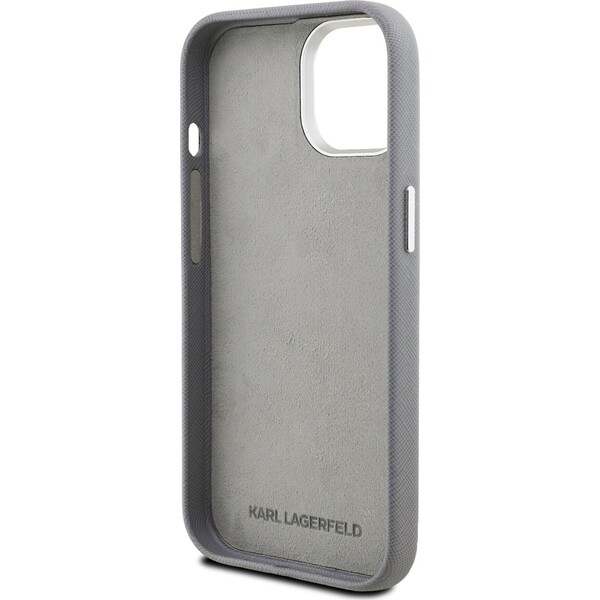 Karl-Lagerfeld-Grained-PU-K-CH-Heads-kryt-iPhone-15-sedy
