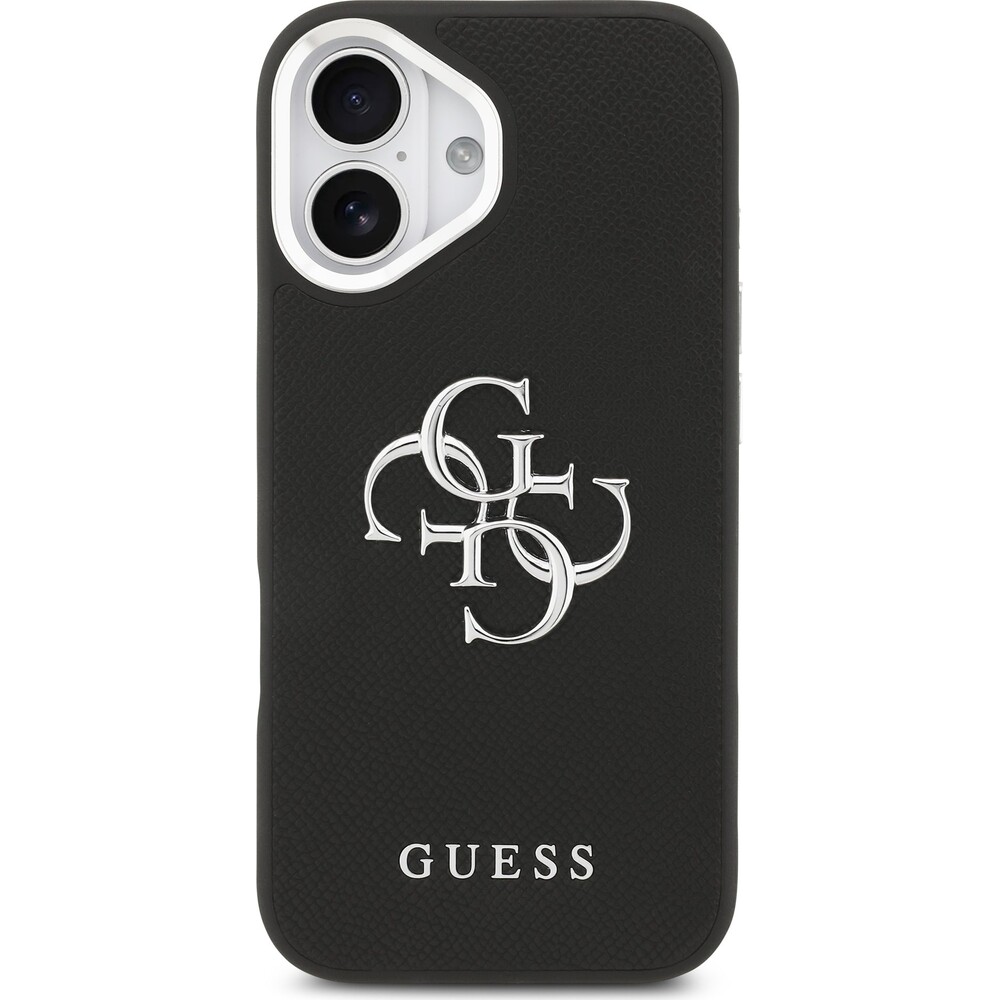 Guess-PU-Grained-4G-Metal-Logo-kryt-iPhone-17-cerny