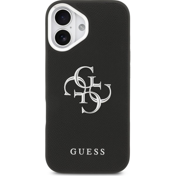 Guess-PU-Grained-4G-Metal-Logo-kryt-iPhone-17-cerny
