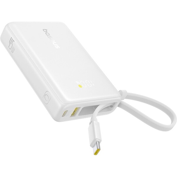 Baseus-PicoGo-powerbanka-10000mAh-45W-s-digitalnim-displejem-a-kabelem-USB-C-bila