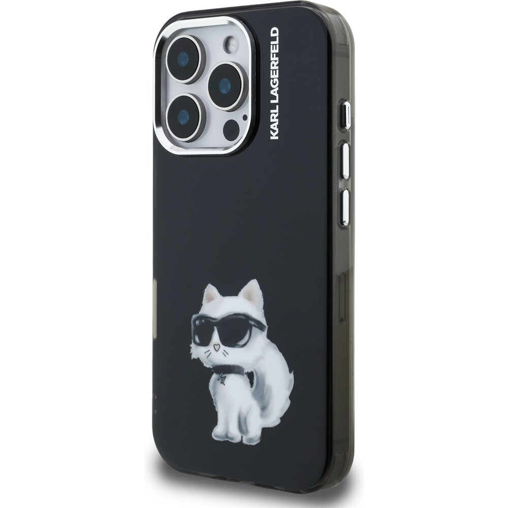 Karl-Lagerfeld-IML-Aquarelle-Choupette-kryt-iPhone-16-Pro-cerny