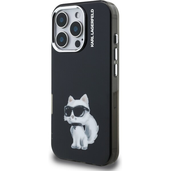 Karl-Lagerfeld-IML-Aquarelle-Choupette-kryt-iPhone-16-Pro-cerny
