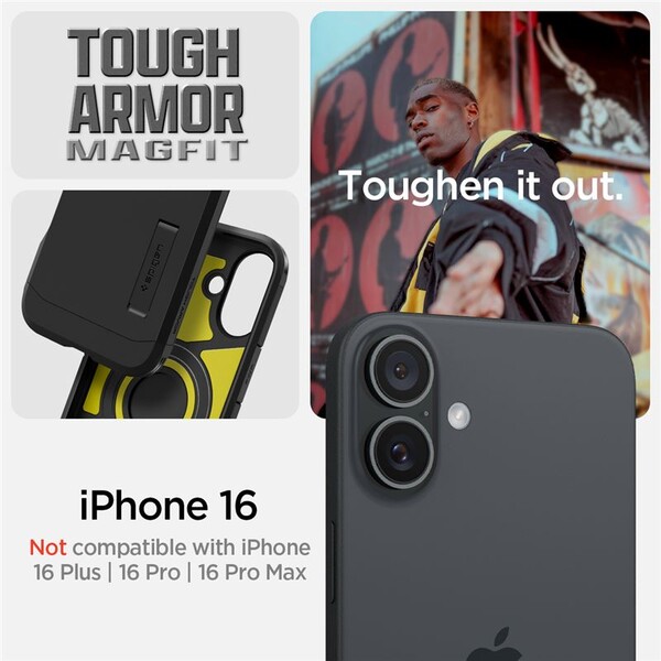 Spigen-Tough-Armor-MagSafe-kryt-iPhone-16-black