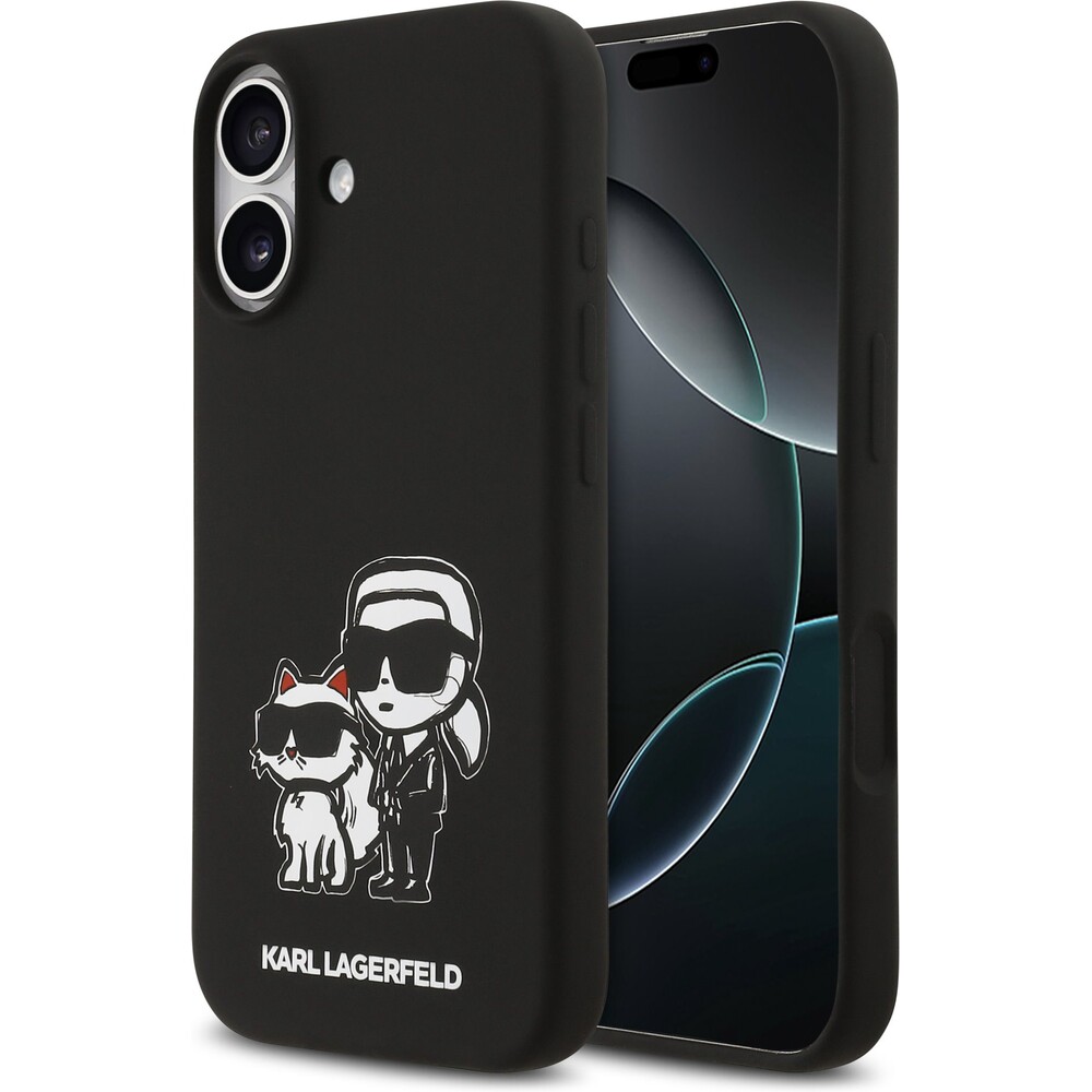 Karl-Lagerfeld-Liquid-Silicone-K-CH-Sketch-MagSafe-kryt-iPhone-17-cerny