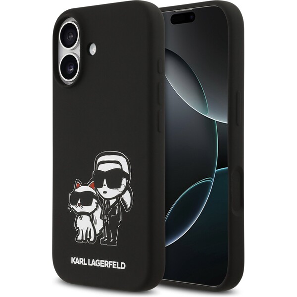 Karl-Lagerfeld-Liquid-Silicone-K-CH-Sketch-MagSafe-kryt-iPhone-17-cerny