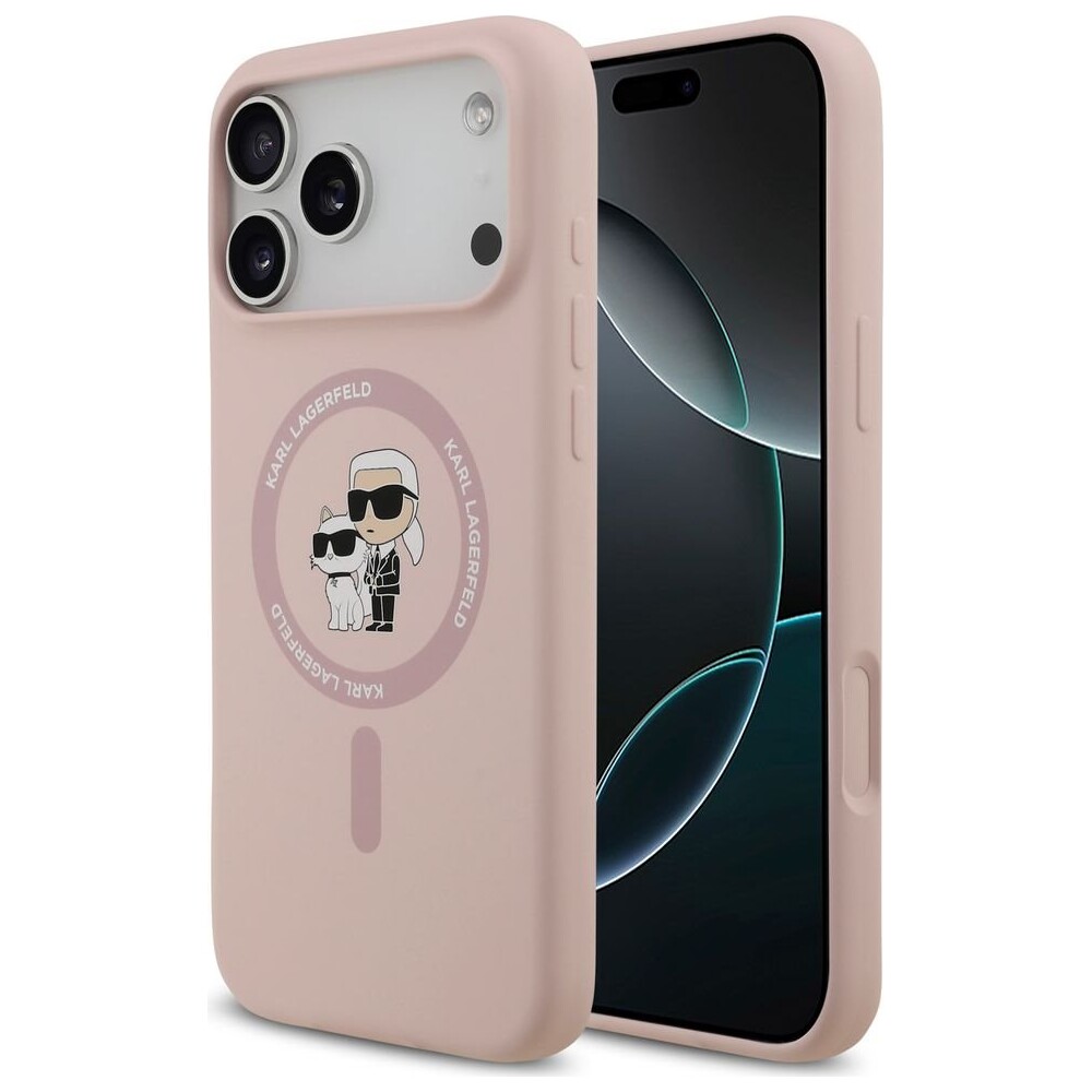 Karl-Lagerfeld-Liquid-Silicone-Karl-and-Choupette-MagSafe-kryt-iPhone-18-Pro-Max-ruzovy
