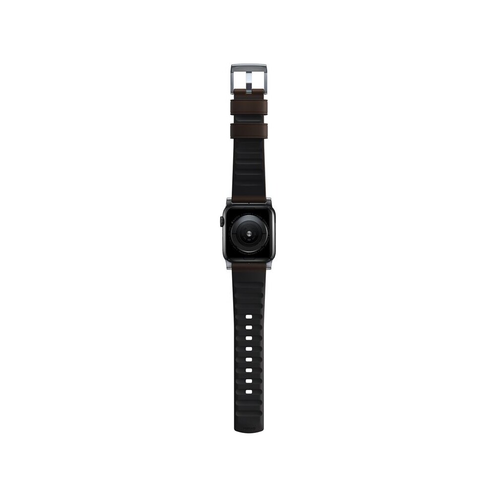 Nomad-Active-Strap-Pro-hydrofobni-kozeny-reminek-Apple-Watch-49-46-45-44-42mm-hnedy-stribrny