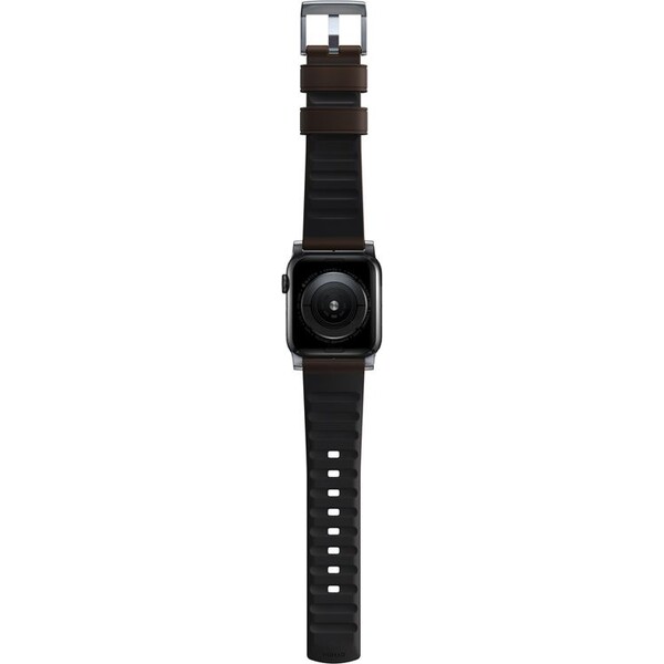 Nomad-Active-Strap-Pro-hydrofobni-kozeny-reminek-Apple-Watch-49-46-45-44-42mm-hnedy-stribrny