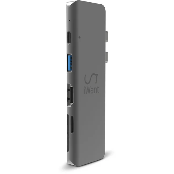 iWant USB-C 2x HDMI Multi-media HUB vesmírně šedý (2020) - USB huby - Hlavní obrázek