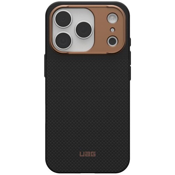 UAG-Fibr-Armr-MagSafe-kryt-iPhone-17-Pro-kevlar-cerny-bronzovy