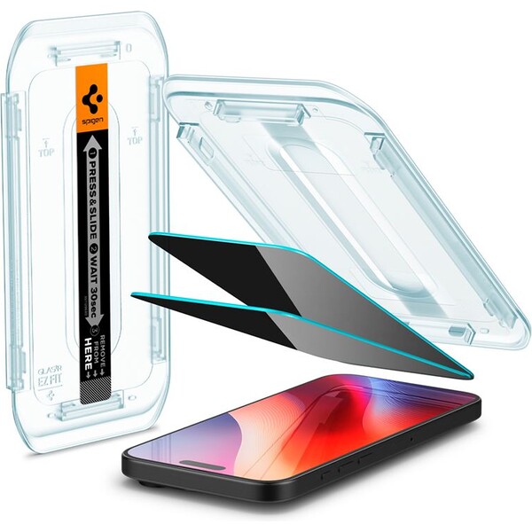 Spigen-Glass-tR-EZ-Fit-Privacy-tvrzene-sklo-iPhone-17-Pro-17-16-Pro-cire-2-pack-