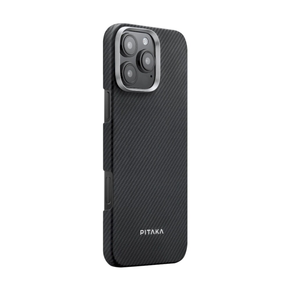 Pitaka-MagEZ-Case-5-MagSafe-kryt-iPhone-16-Pro-Black-Grey-Twill