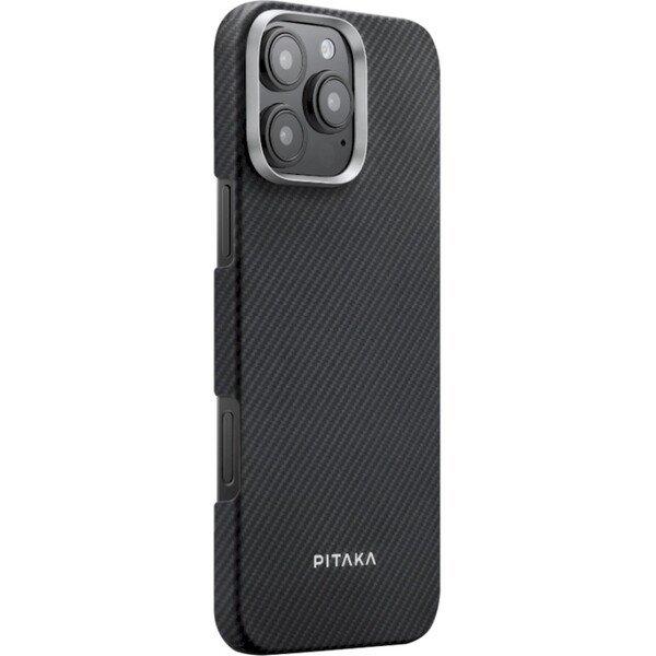 Pitaka-MagEZ-Case-5-MagSafe-kryt-iPhone-16-Pro-Black-Grey-Twill