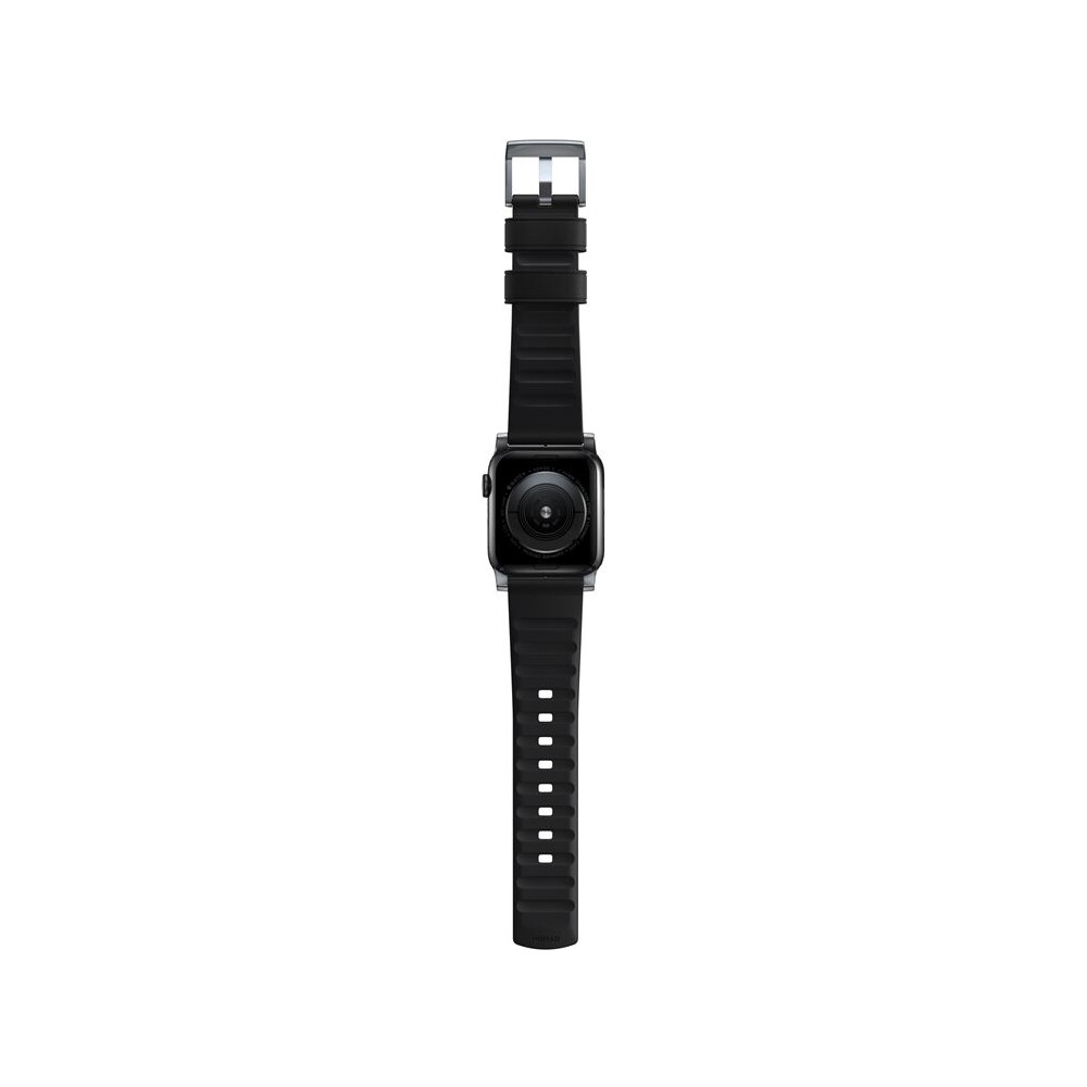 Nomad-Active-Strap-Pro-hydrofobni-kozeny-reminek-Apple-Watch-49-45-44-42mm-cerny-stribrny