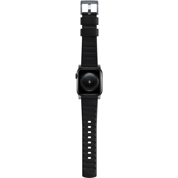 Nomad-Active-Strap-Pro-hydrofobni-kozeny-reminek-Apple-Watch-49-45-44-42mm-cerny-stribrny