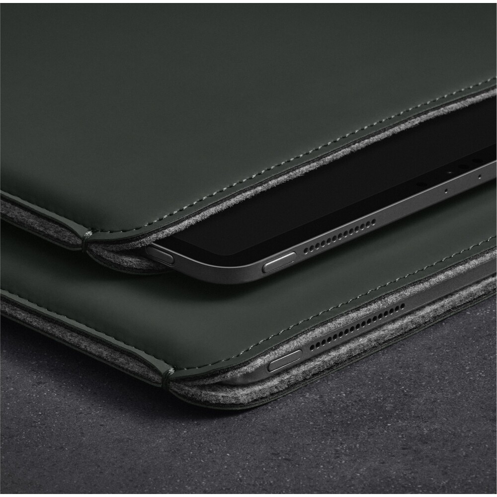 Woolnut-Matte-PU-Sleeve-pouzdro-iPad-Pro-12-9-iPad-Pro-13-iPad-Air-13-tmave-zelene