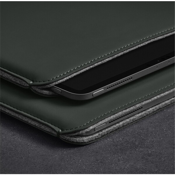 Woolnut-Matte-PU-Sleeve-pouzdro-iPad-Pro-12-9-iPad-Pro-13-iPad-Air-13-tmave-zelene