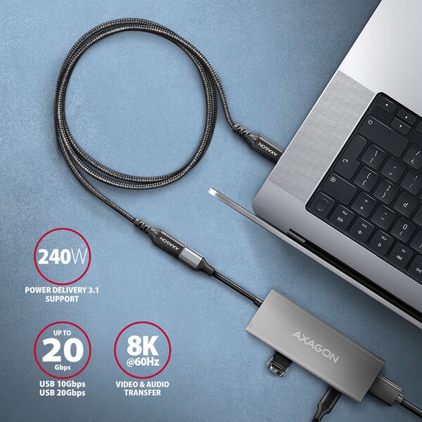 AXAGON-BUCM32-CF10AB-USB-C-USB-C-prodluzovaci-kabel-1m-cerny