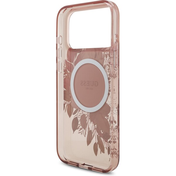 Guess-IML-Flowers-Strap-MagSafe-kryt-iPhone-17-Pro-Max-ruzovy