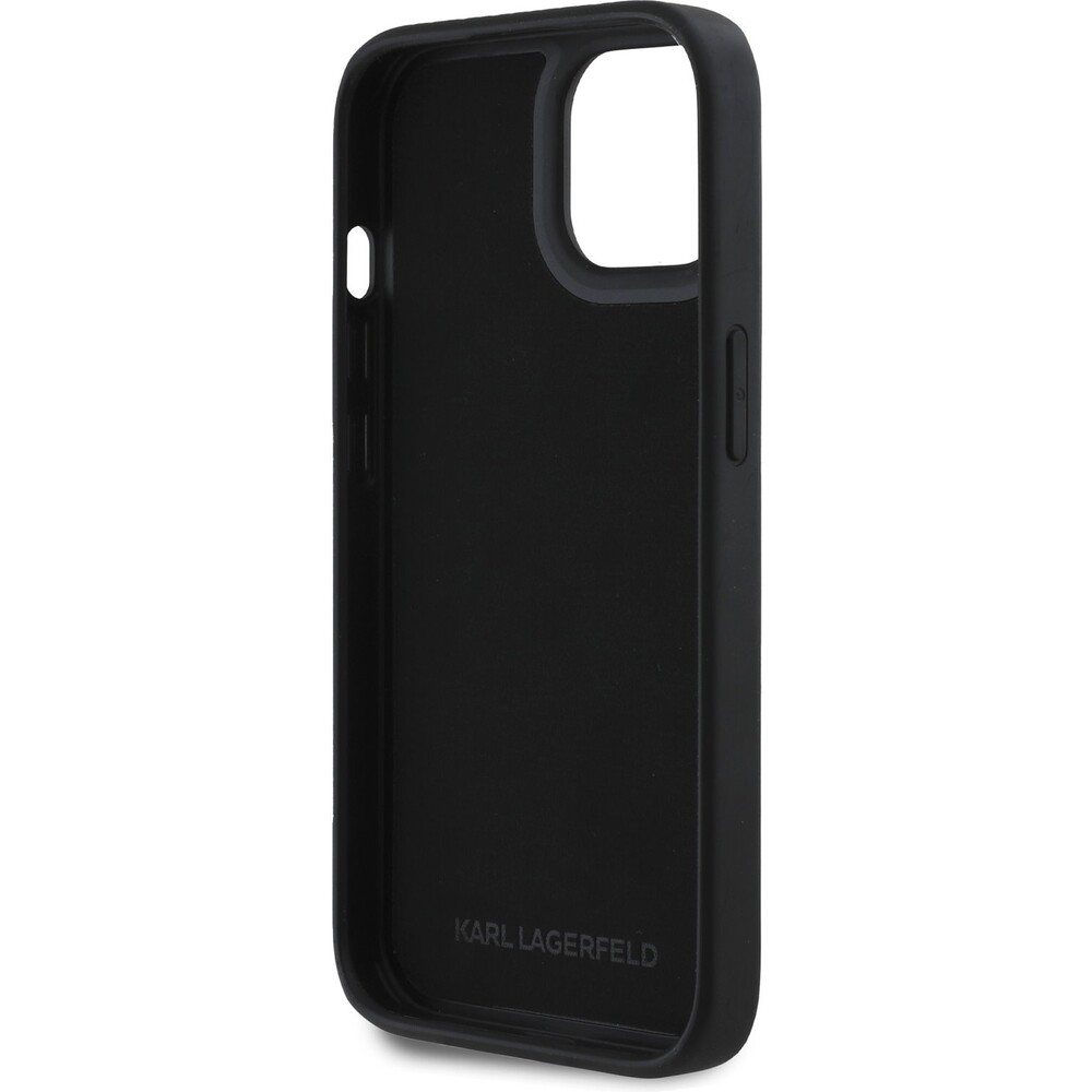 Karl-Lagerfeld-3D-Rubber-Glitter-Logo-kryt-iPhone-14-cerny