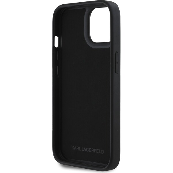 Karl-Lagerfeld-3D-Rubber-Glitter-Logo-kryt-iPhone-14-cerny