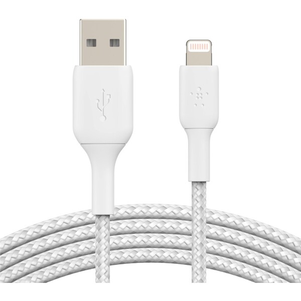 Belkin-BOOST-Charge-Braided-Lightning-USB-A-napajeci-kabel-1m-bily