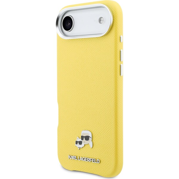 Karl-Lagerfeld-PU-Karl-and-Choupette-Heads-Pins-MagSafe-kryt-iPhone-Air-zluty