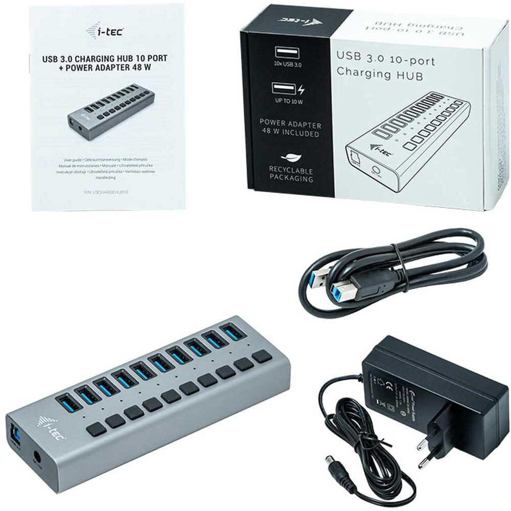 i-tec-USB-3-0-Charging-HUB-10-Port-Power-Adapter-48-W-stribr