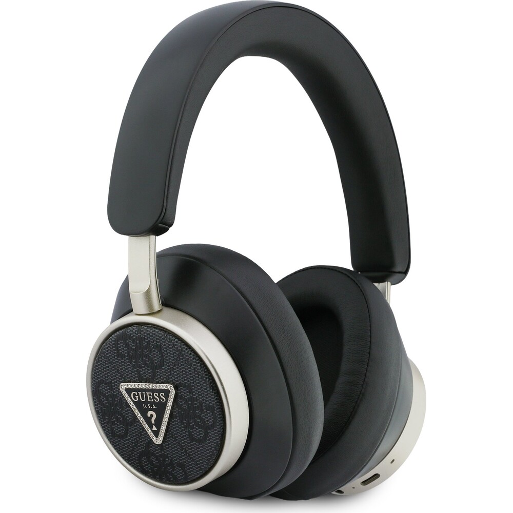 Guess-PU-4G-Triangle-Logo-ENC-bezdratova-sluchatka-cerna