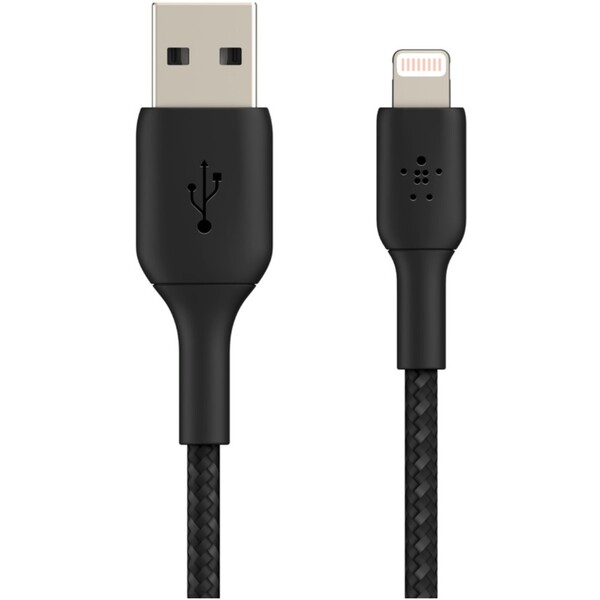 Belkin-BOOST-Charge-Braided-Lightning-USB-A-napajeci-kabel-2m-cerny