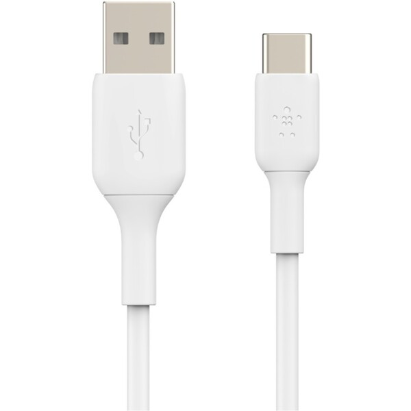 Belkin-BOOST-Charge-USB-C-USB-A-napajeci-kabel-15W-1m-bily