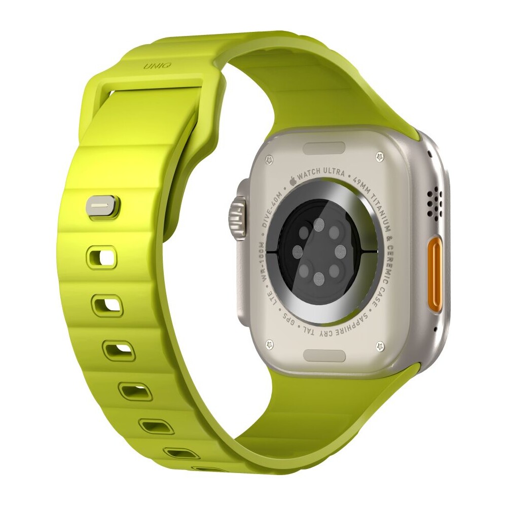 UNIQ-Stride-FKM-Rubber-vodeodolny-reminek-Apple-Watch-49-45-44-42mm-limetkovy