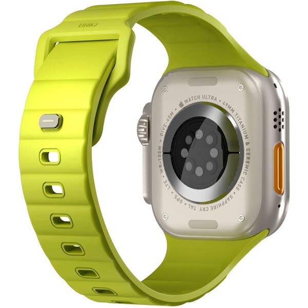 UNIQ-Stride-FKM-Rubber-vodeodolny-reminek-Apple-Watch-49-45-44-42mm-limetkovy