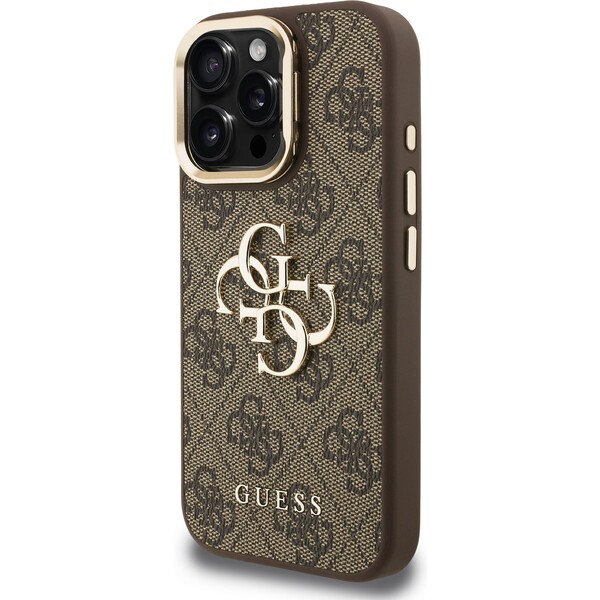 Guess-PU-4G-Metal-Logo-Stand-Camera-Frame-kryt-iPhone-15-Pro-Max-hnedy