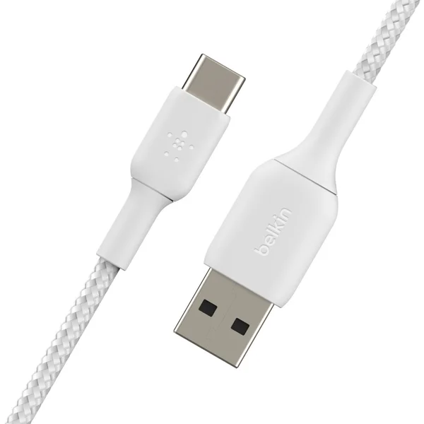 Belkin BOOST Charge Braided USB-C/USB-A odolný kabel, 1m, bílý - Kabely - Obrázek 39C9400301