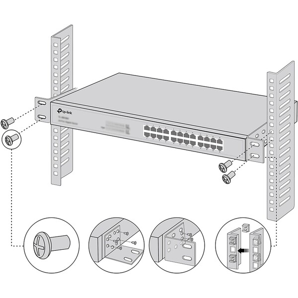 TP-Link-RackMount-Kit-13-Sada-pro-montaz-prepinacu-do-racku