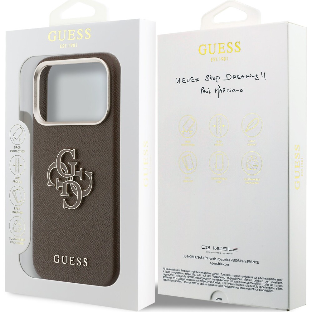 Guess-PU-Resin-Logo-kryt-iPhone-17-Pro-Max-hnedy