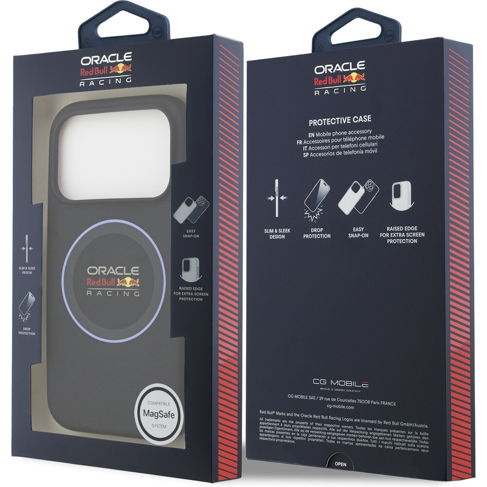 Oracle-Red-Bull-Racing-Silicone-Blue-Ring-MagSafe-kryt-iPhone-17-Pro-modry