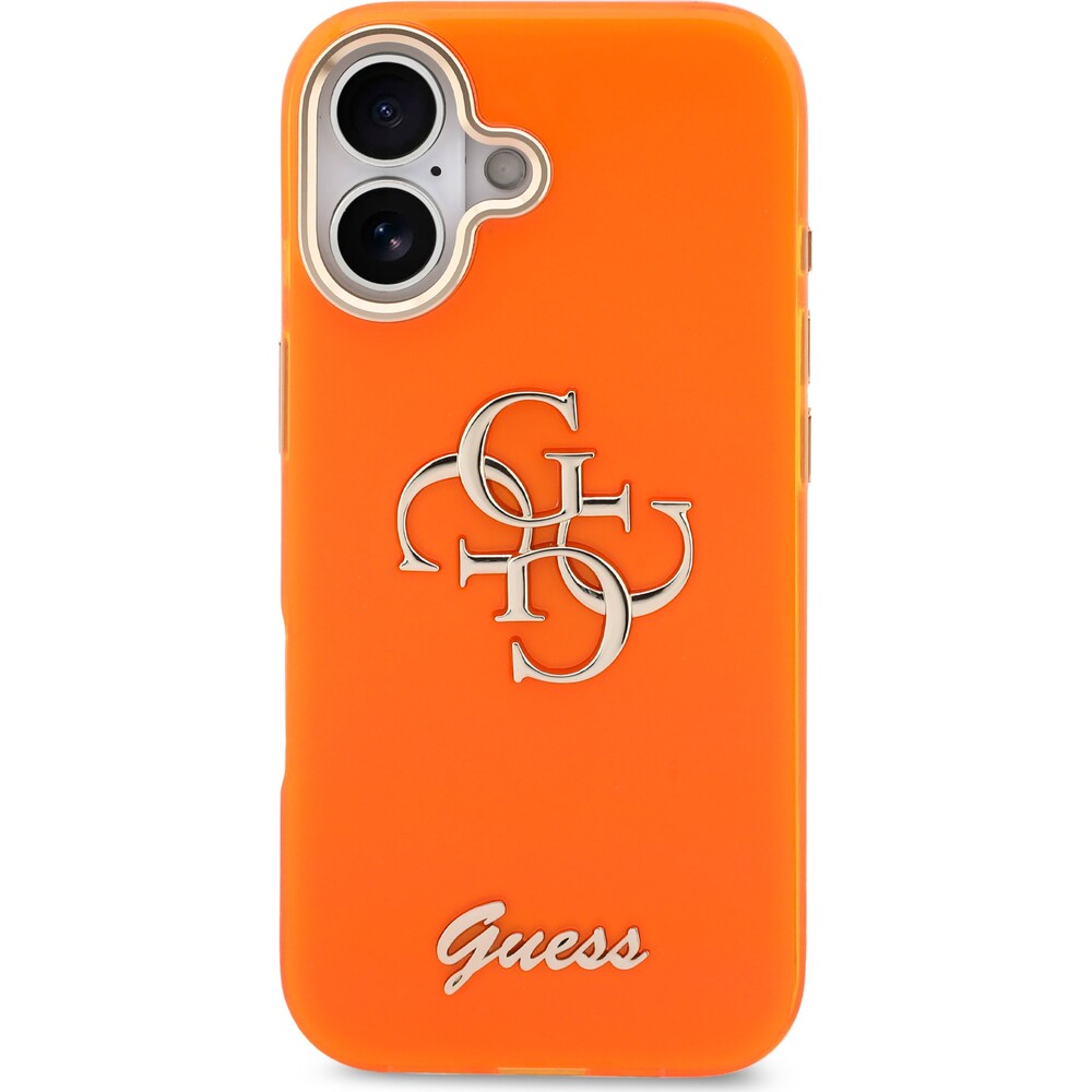 Guess-IML-4G-Script-Metal-Logo-kryt-iPhone-17-oranzovy