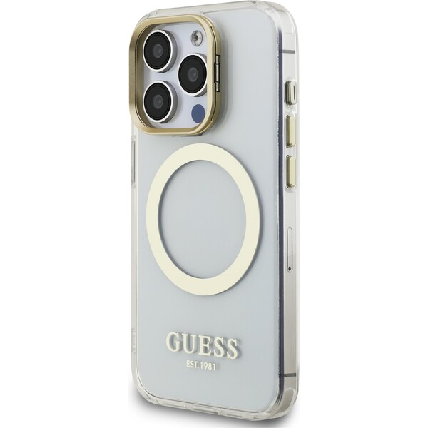 Guess-IML-Gold-Outline-Stand-Camera-Frame-MagSafe-kryt-iPhone-15-Pro-ciry