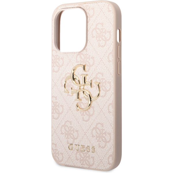 Guess-PU-4G-Metal-Logo-kryt-iPhone-15-Pro-Max-ruzovy