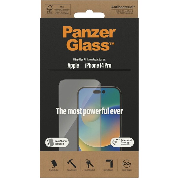 PanzerGlass-Ultra-Wide-Fit-sklo-iPhone-14-Pro-s-instalacnim-rameckem