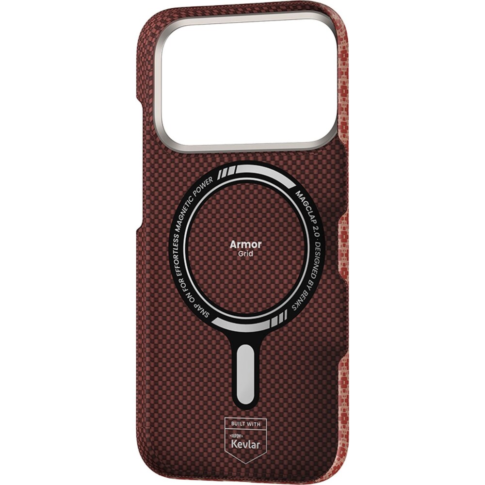 Benks-ArmorGrid-ArmorAir-Kevlar-MagSafe-kryt-iPhone-17-Pro-Max-Terra-Orange