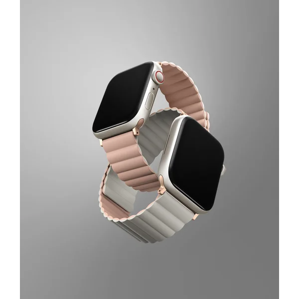 UNIQ Revix oboustranný řemínek pro Apple Watch 42/41/40/38mm Blush (růžový/béžový) - Řemínky - Obrázek 3DHMF00101