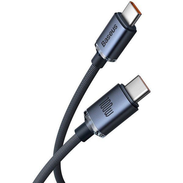 Baseus-Crystal-Shine-USB-C-USB-C-napajeci-kabel-100W-2m-cerny