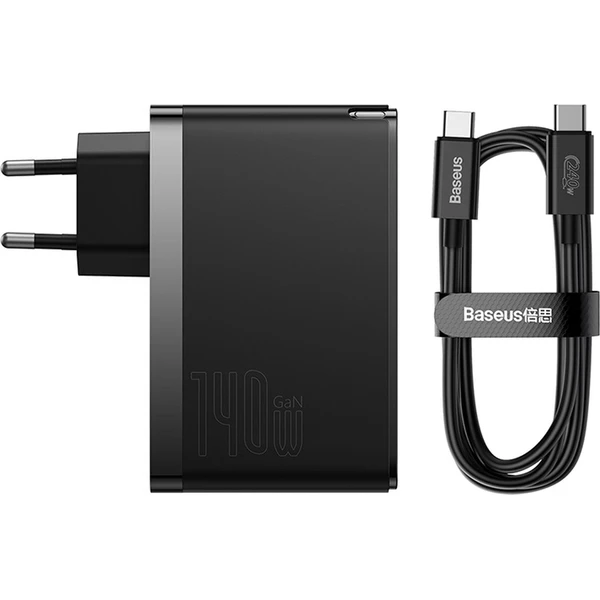 Baseus-GaN5-Pro-rychlonabijecka-140W-2x-USB-C-1x-USB-cerna