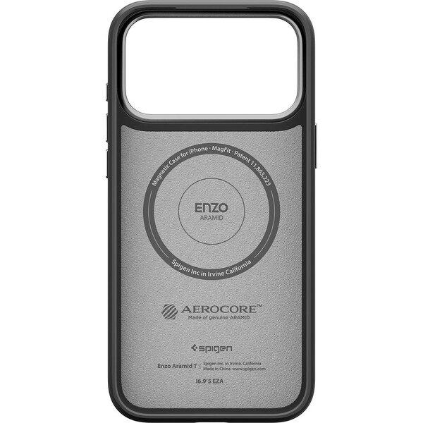 Spigen-Enzo-Aramid-T-kryt-iPhone-17-Pro-Max-black-silver